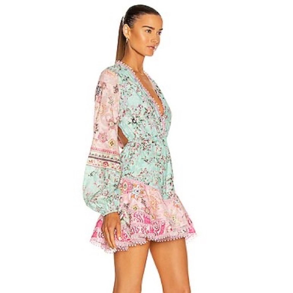 SOLD - NWOT, HEMANT & NANDITA, Missima mini dress in mixed pastels.